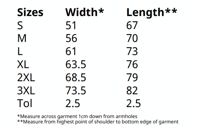 Set in Sleeve Sweatshirt Grey - Size Guide